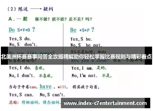 北美洲杯赛赛事问答全攻略精解助你轻松掌握比赛规则与精彩看点