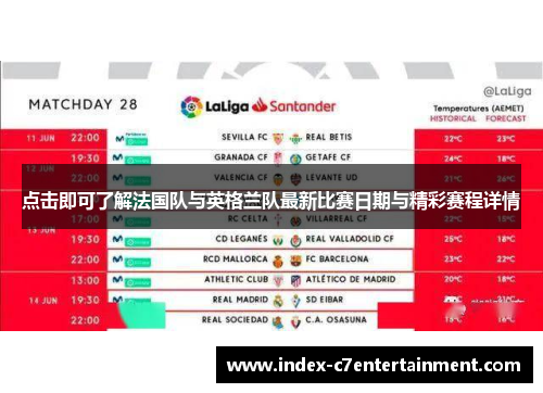 点击即可了解法国队与英格兰队最新比赛日期与精彩赛程详情
